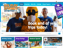 Tablet Screenshot of holidayspringswaterpark.com